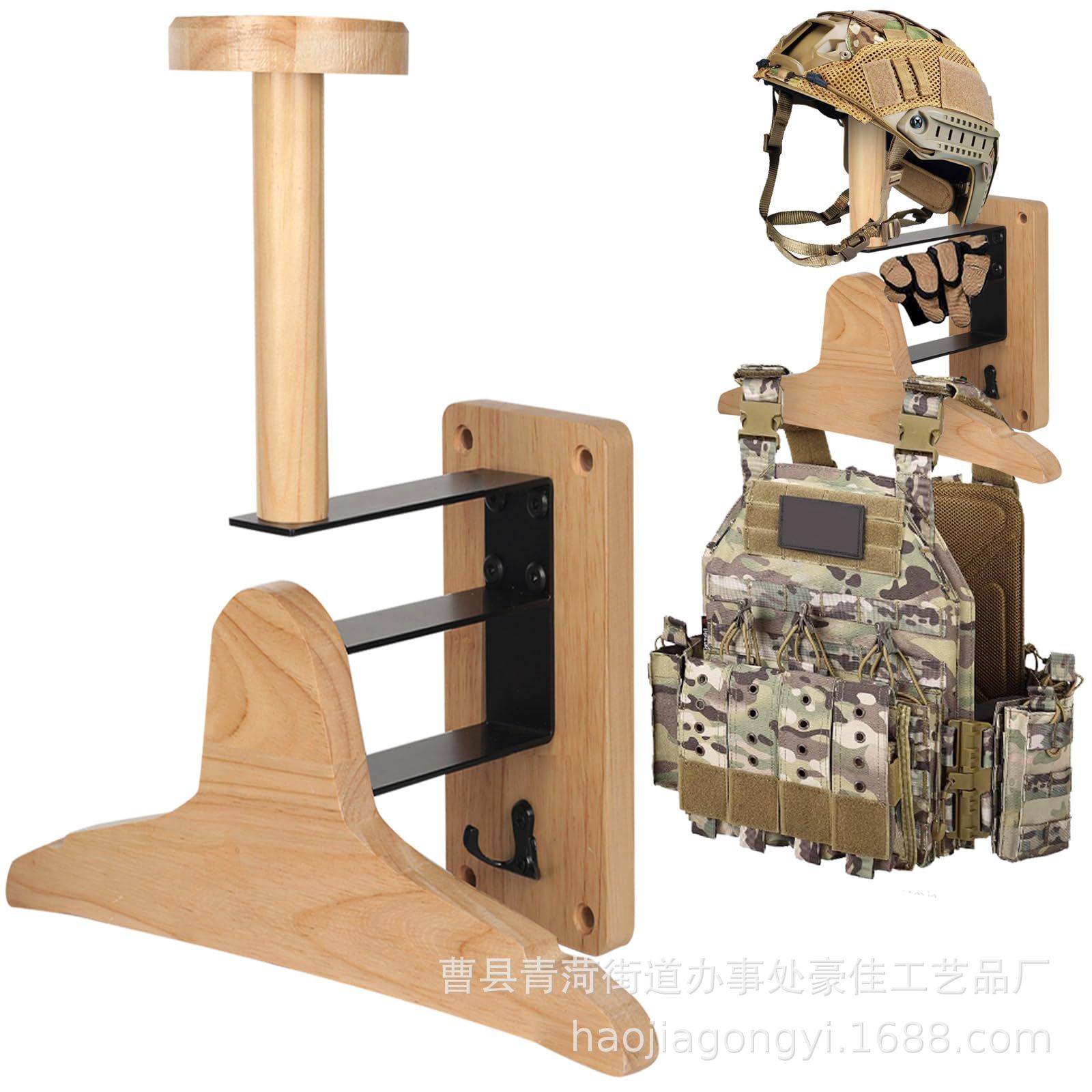 Wall‑Mount Wooden Outdoor Tact - Motorcycle Gear Organizer recension och pris